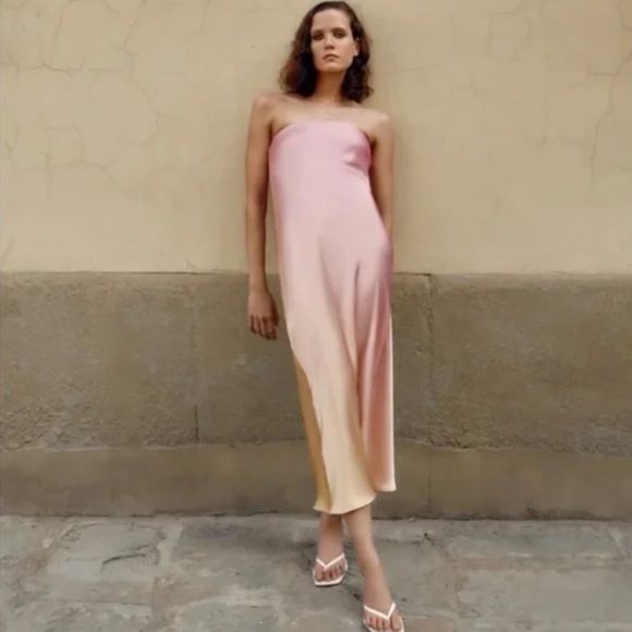 Zara Strapless Ombre Dress - Picture 6 of 6